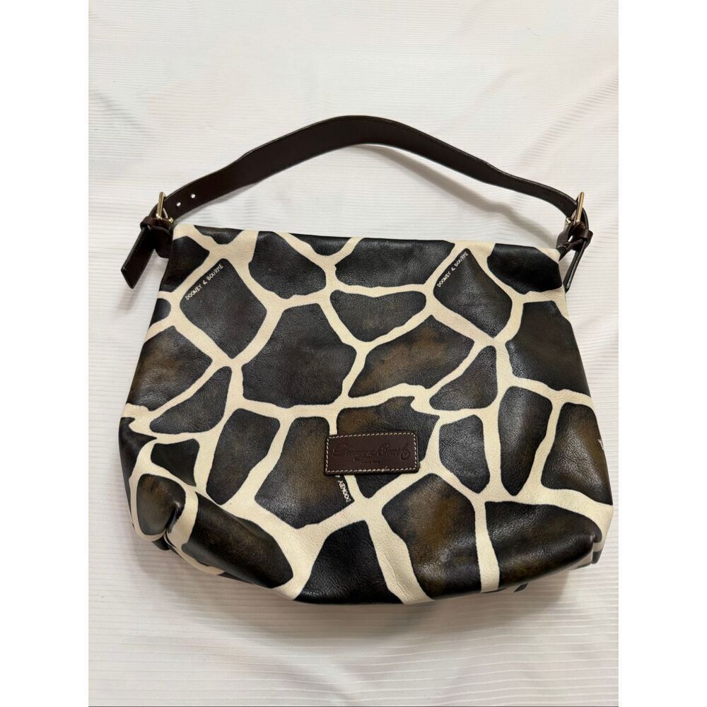 Dooney & Bourke Giraffe Print Shoulder Bag Purse Handbag